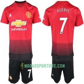 Koszulka Manchester United Alexis Sanchez 7 Dziecięcy Domowe Stroje Piłkarskie 2018-2019 Krótki Rękaw